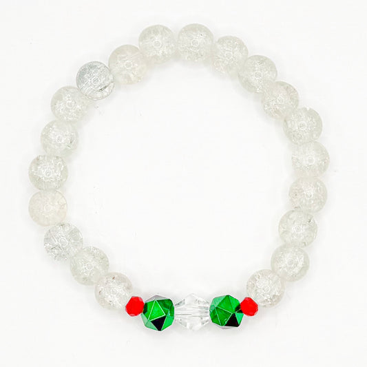 Simple Christmas Glass Beaded Bracelet