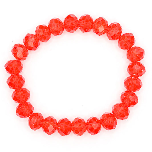 Red Star Blast Glass Beaded Bracelet