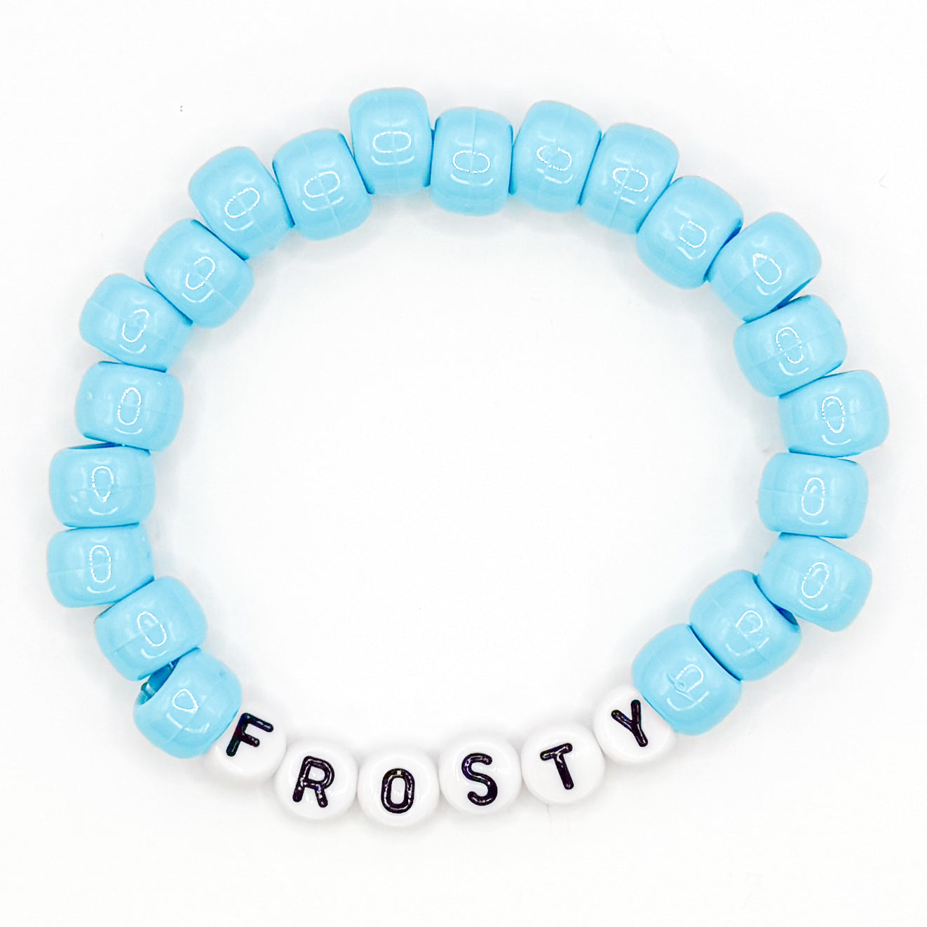 Blue "Frosty" Beaded Bracelet