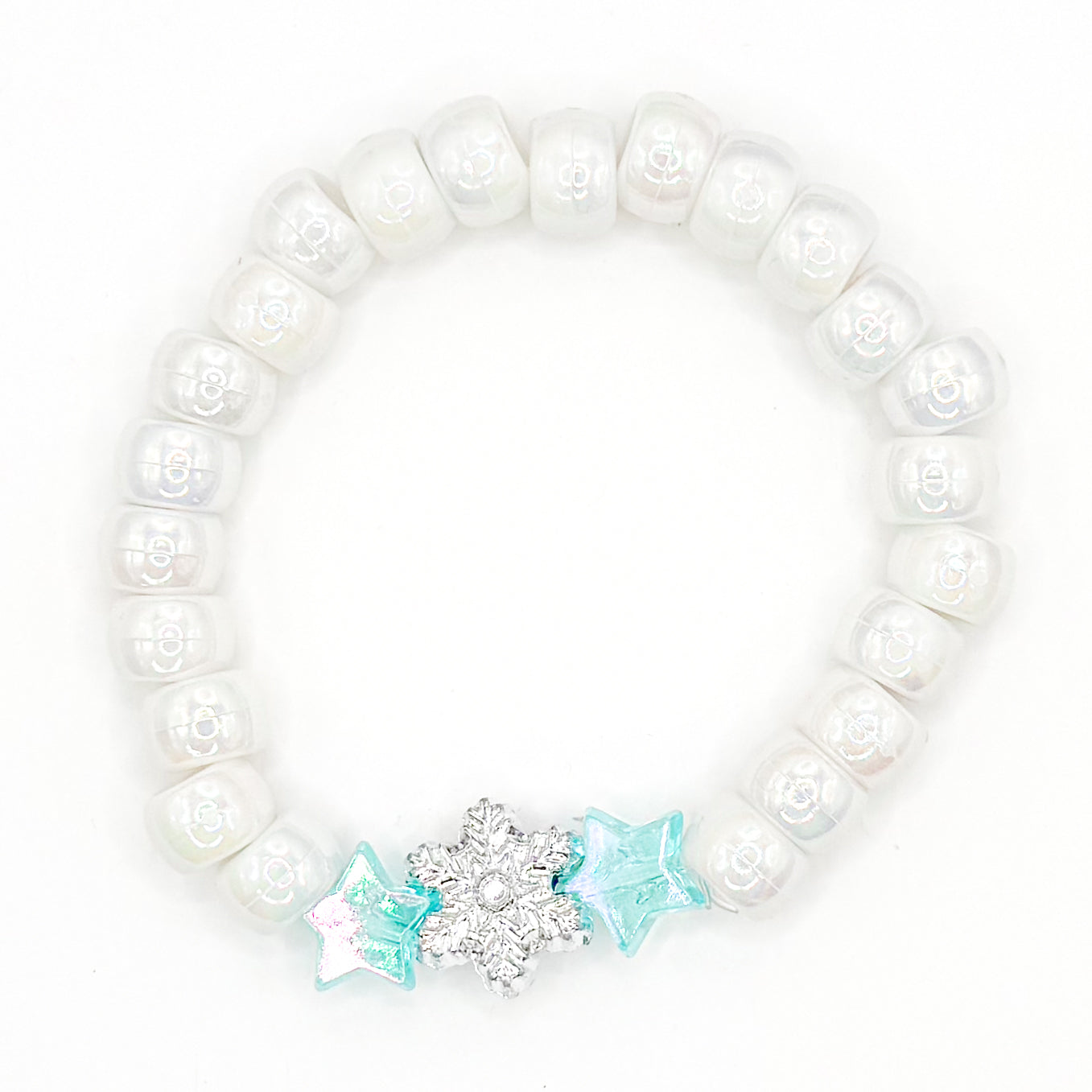 Winter Snowflake Beaded Bracelet