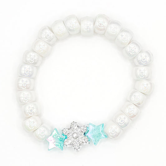 Winter Snowflake Beaded Bracelet