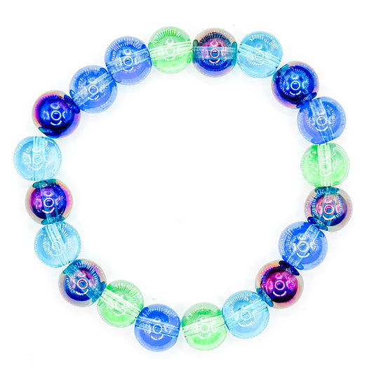 Ocean Glass Beaded Bracelet