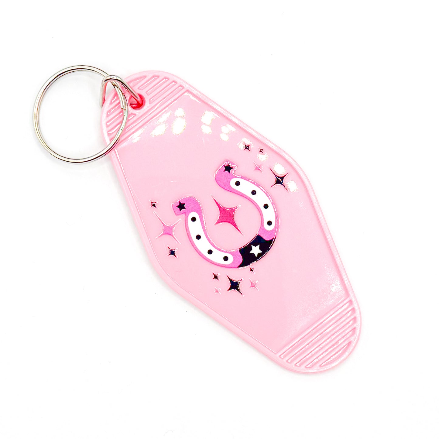 Pink "Howdy" Keychain