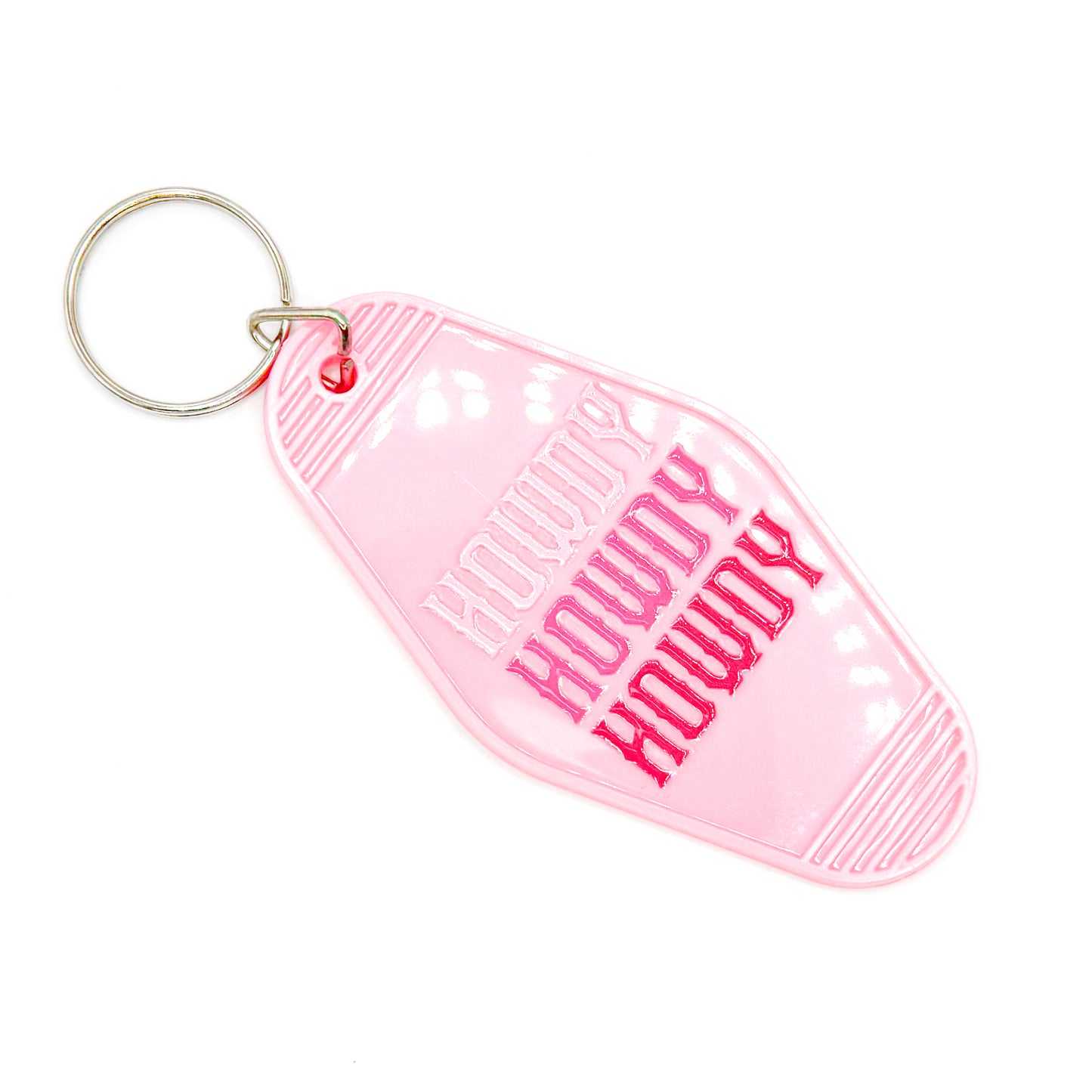 Pink "Triple Howdy" Keychain