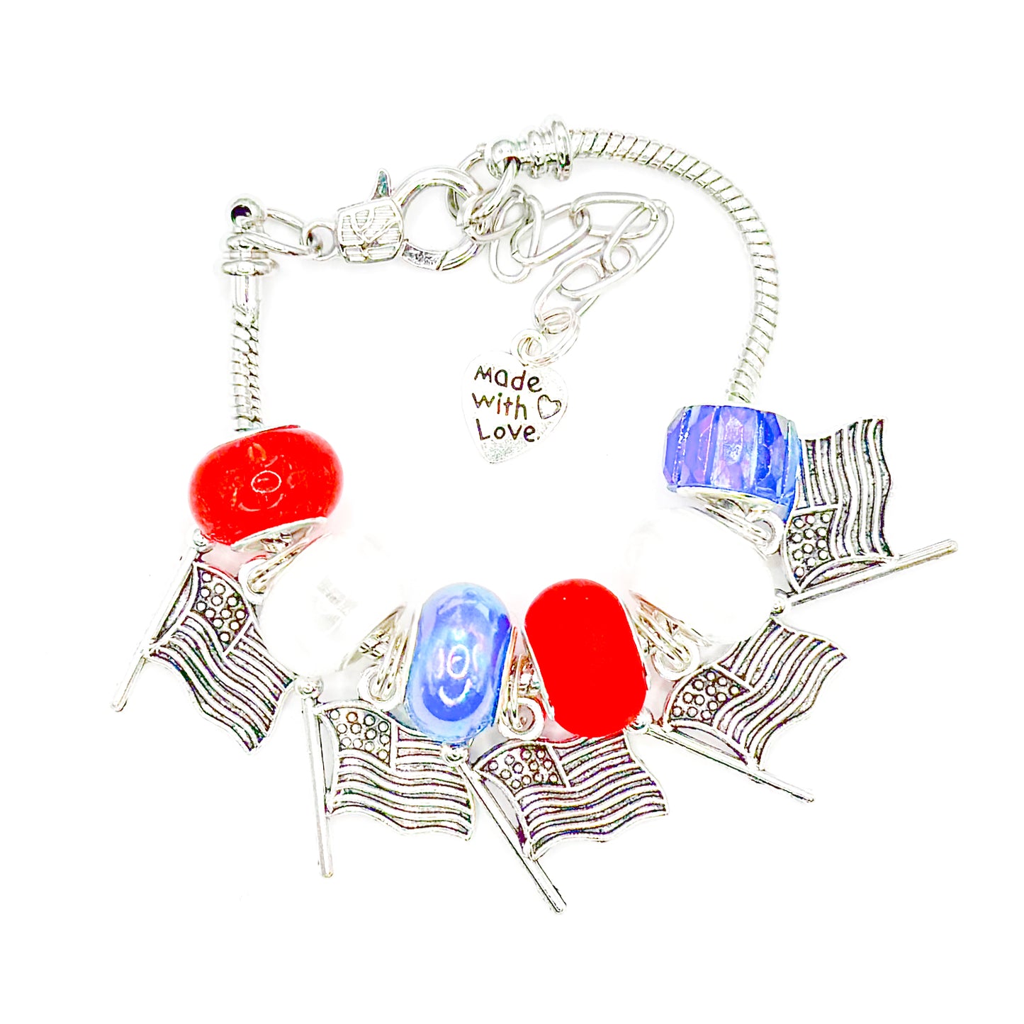 Patriotic European Charm Bracelet