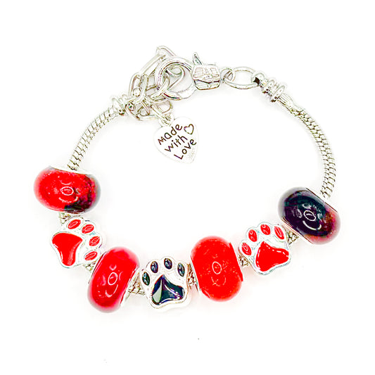 Red Paws European Bracelet