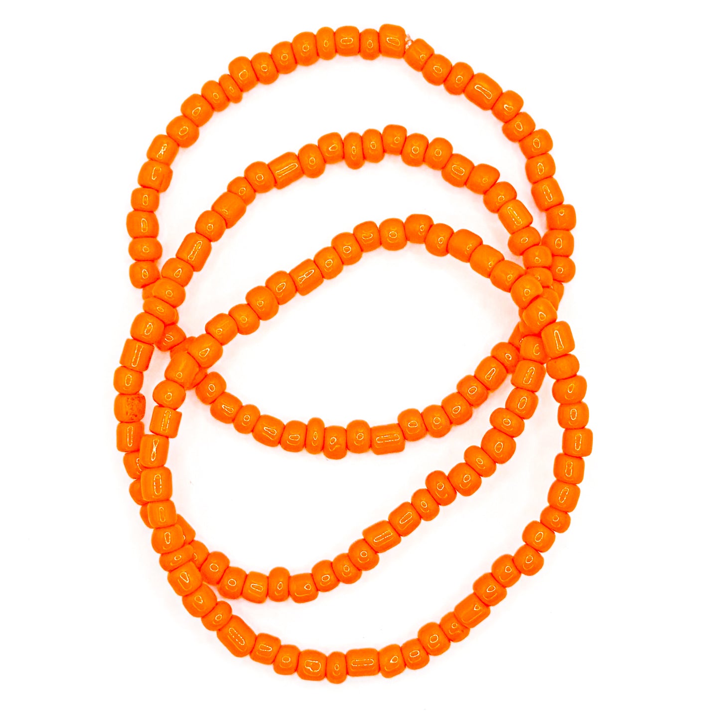 Bright Orange Seed Bead Stackers (Set of 3)