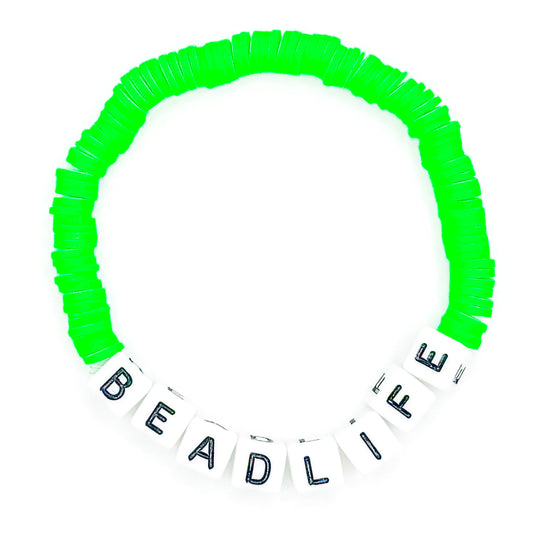 "BeadLife" Green Clay Beaded Bracelet