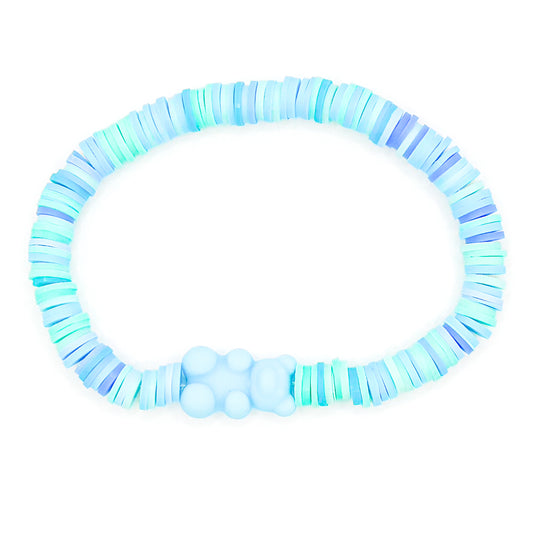 Pastel Blue Sugar Rush Clay Beaded Bracelet