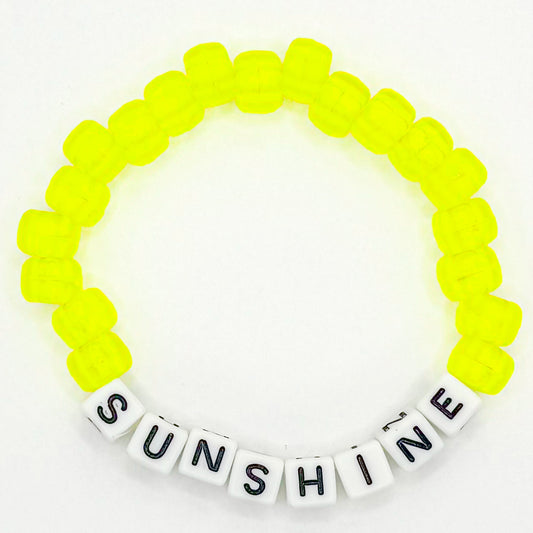 Yellow "Sunshine" Beaded Bracelet