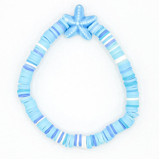 Blue In The Sea Clay Beaded Bracelet