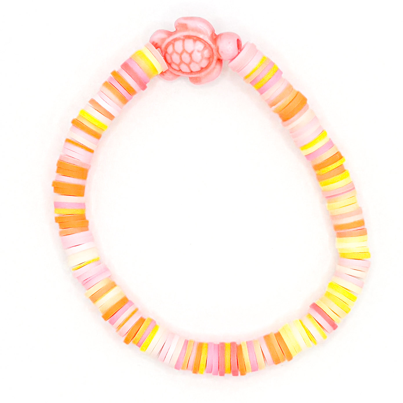 Peachy Paradise Clay Beaded Bracelet