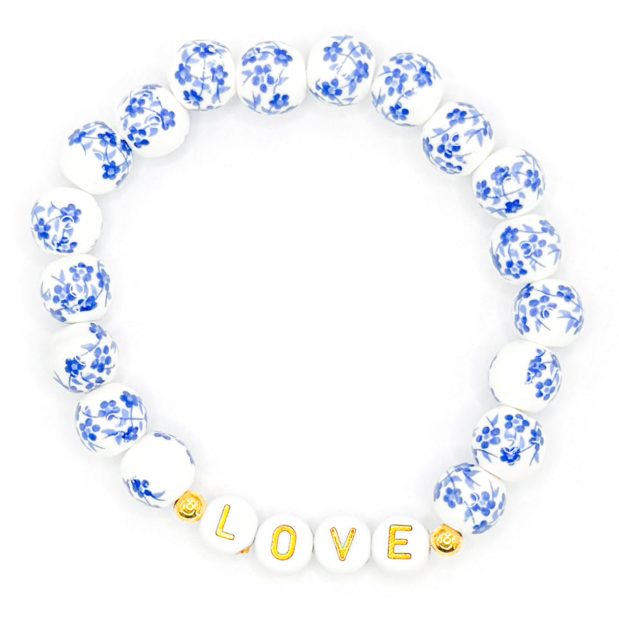 Coastal Granddaughter "LOVE" Glass Beaded Bracelet