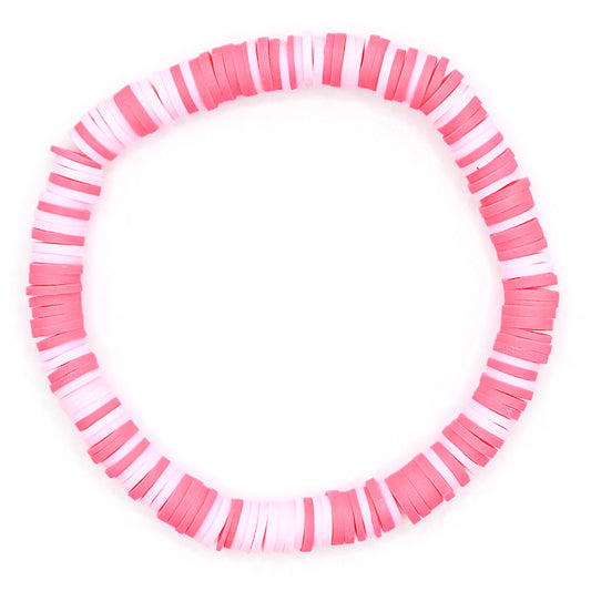 Pink Forever Clay Beaded Bracelet