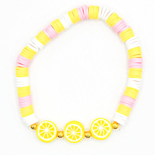 Baby Pink Lemonade Beaded Bracelet