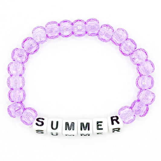 Purple "Summer" Beaded Bracelet