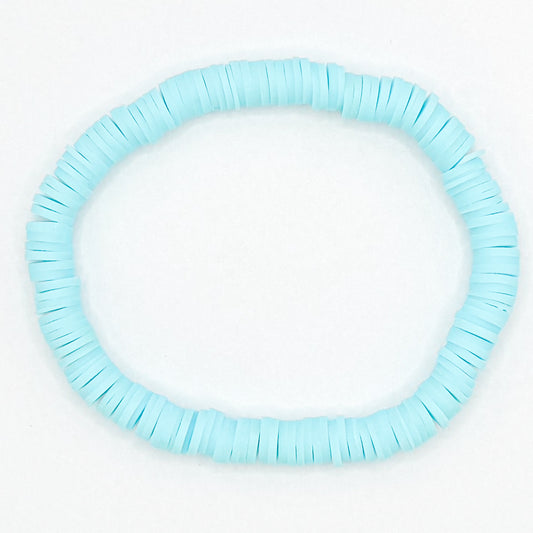 Light Blue Clay Beaded Bracelet