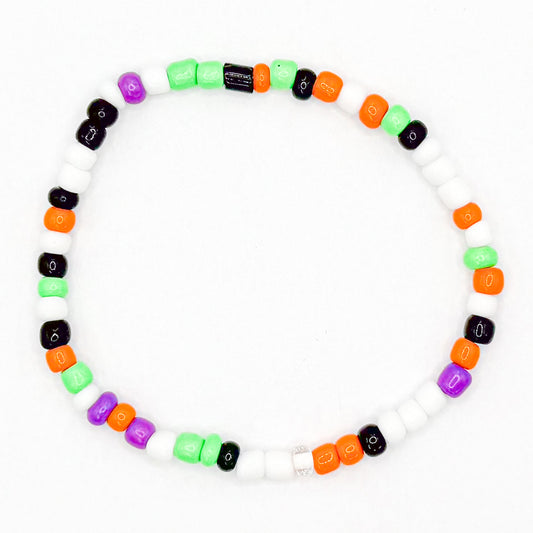 Spooky Season Seed Beaded Bracelet