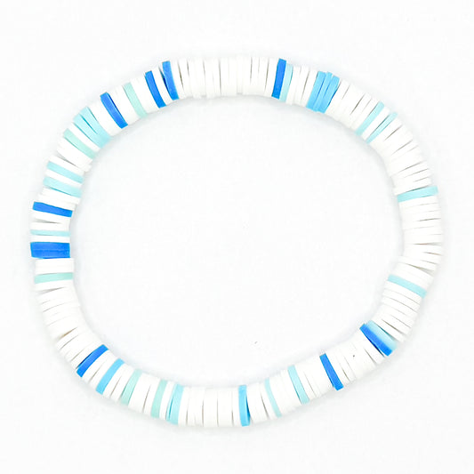 Luvly Blue Clay Beaded Bracelet