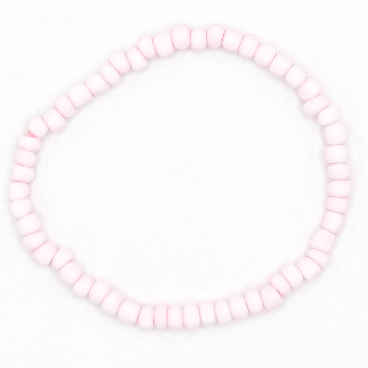 Matte Baby Pink Seed Beaded Bracelet