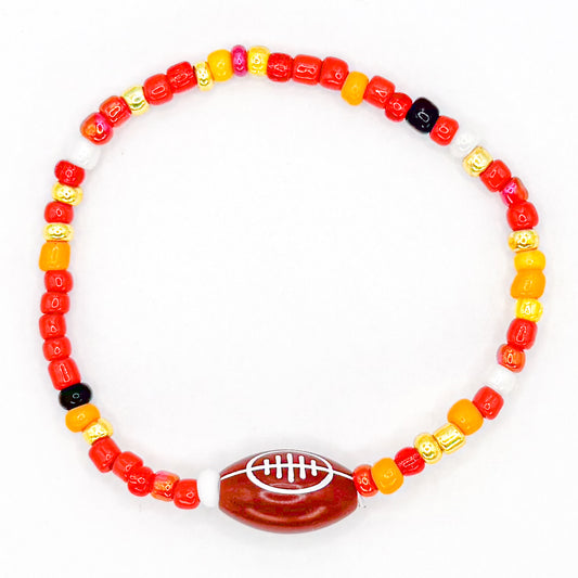 Chief Seed Beaded Bracelet With Football