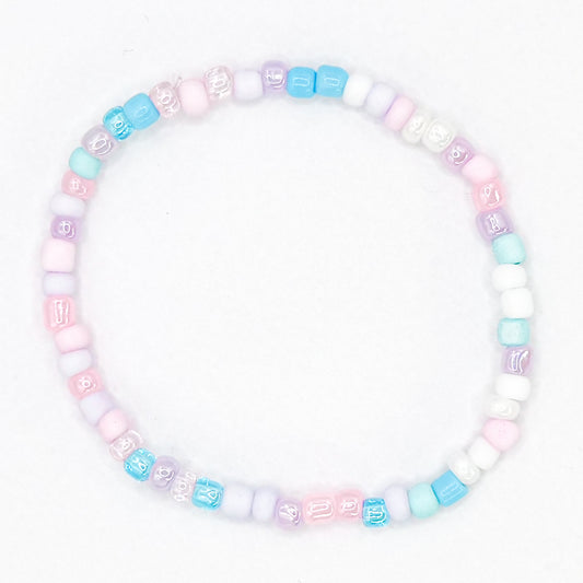 Pastel Unicorn Seed Beaded Bracelet