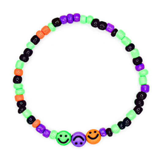 Smiley Creep It Real Seed Bead Bracelet