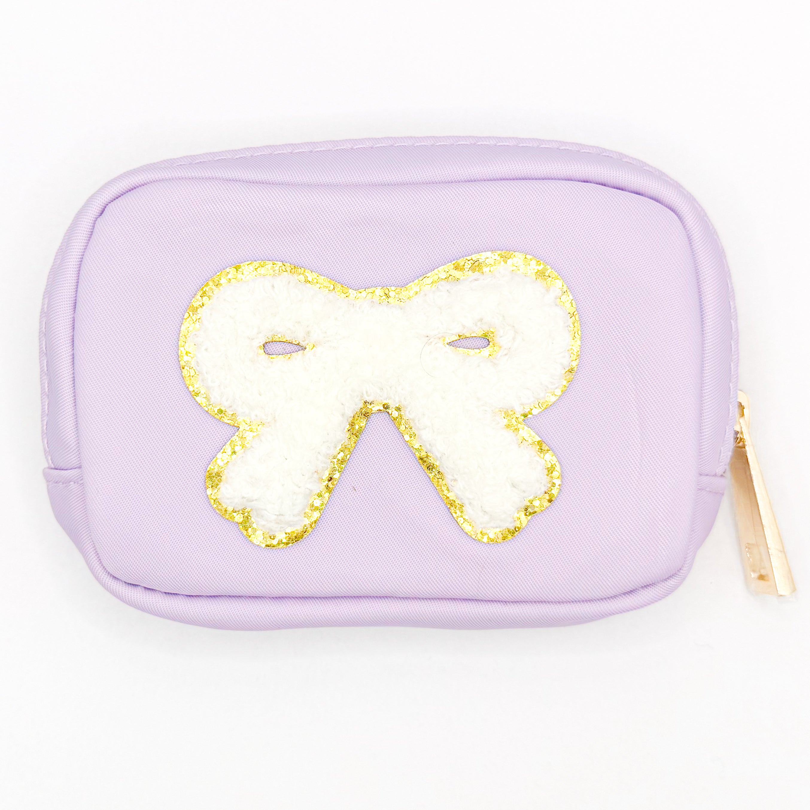 Purple Bow Bead Buddy Coin Pouch KellyPrepsterStudio