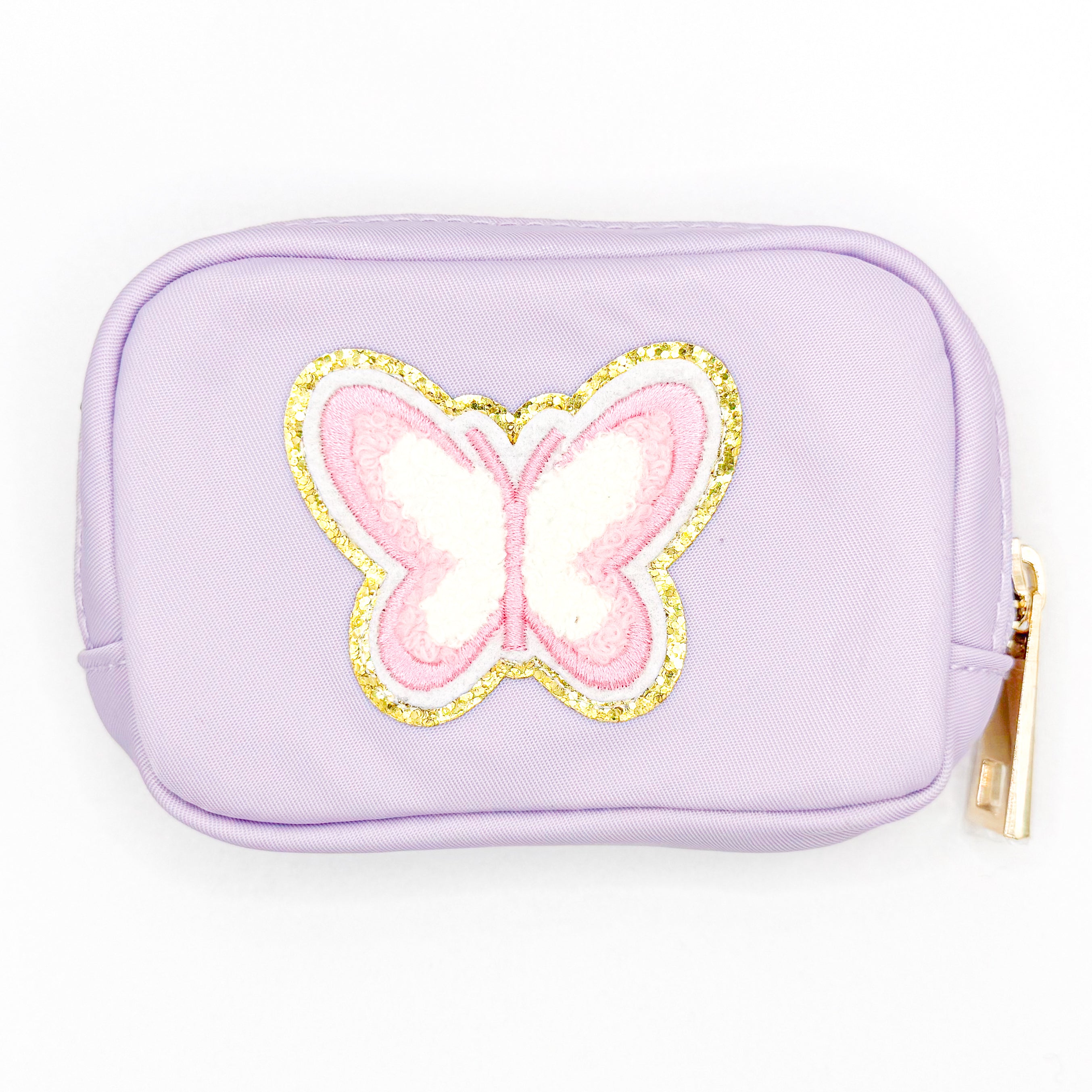 Purple Butterfly Bead Buddy Coin Pouch KellyPrepsterStudio
