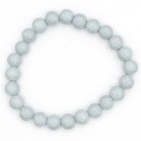 Space Grey Glass Beaded Bracelet