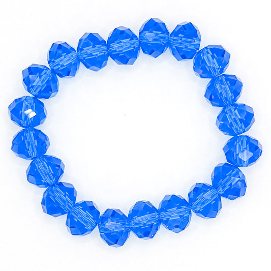 Dark Blue Star Blast Glass Beaded Bracelet