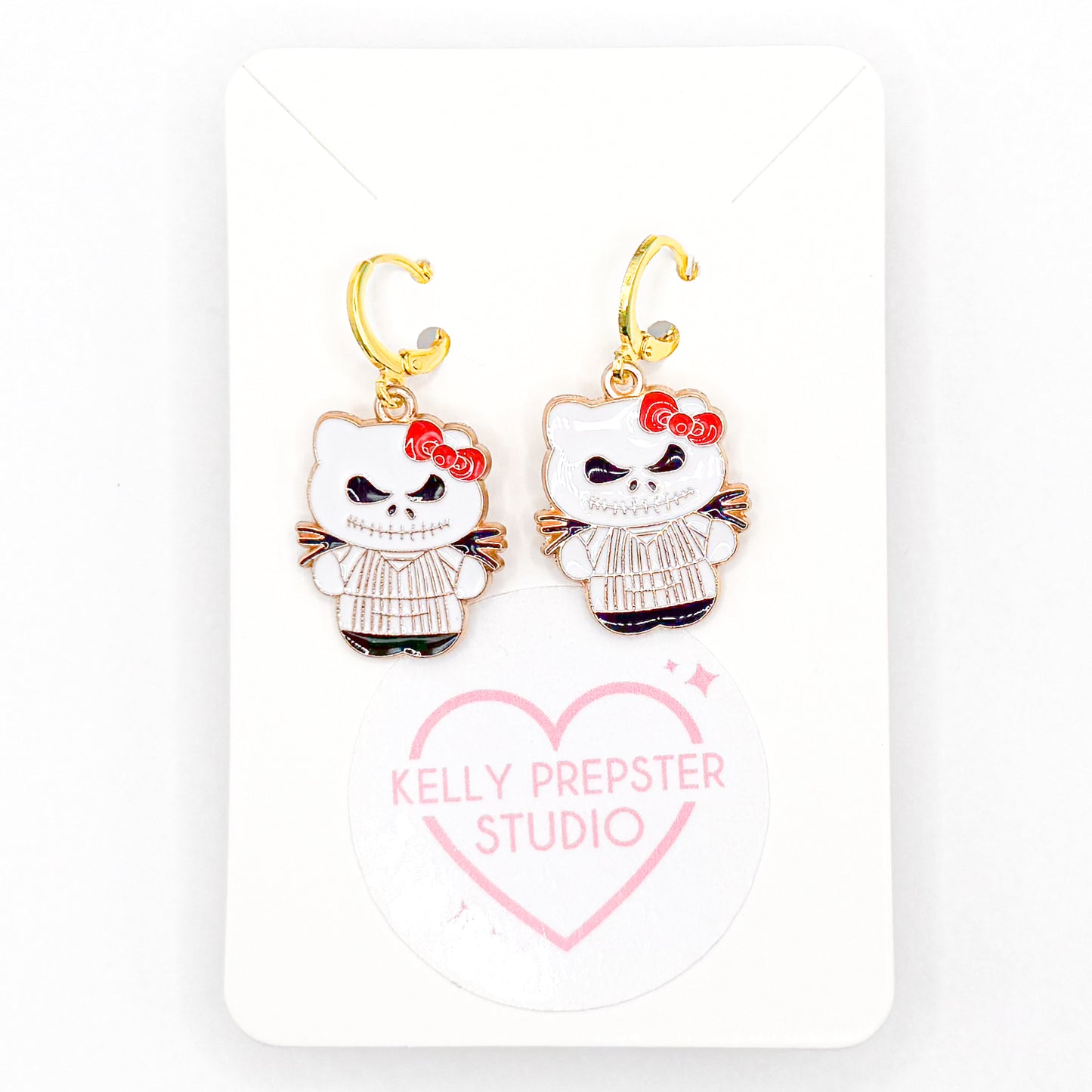 Spooky Kitty 2.0 Huggie Earrings