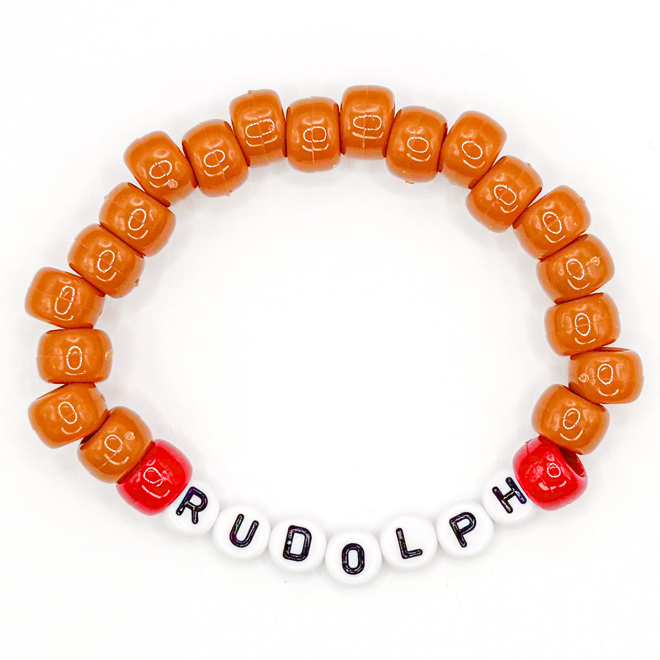 Brown "Rudolph" Beaded Bracelet