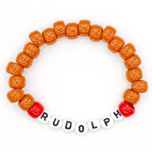 Brown "Rudolph" Beaded Bracelet