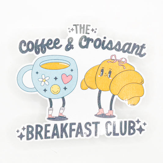 Coffee & Croissant Breakfast Club Sticker