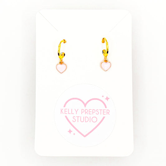 Mini Hearts Huggie Earrings