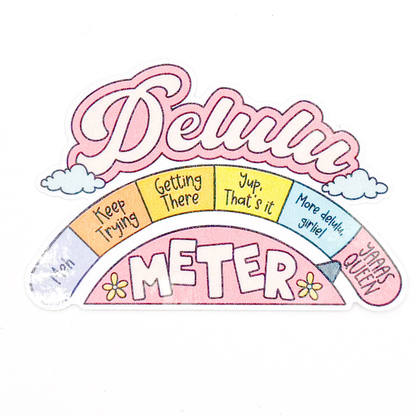 Delulu Meter Sticker