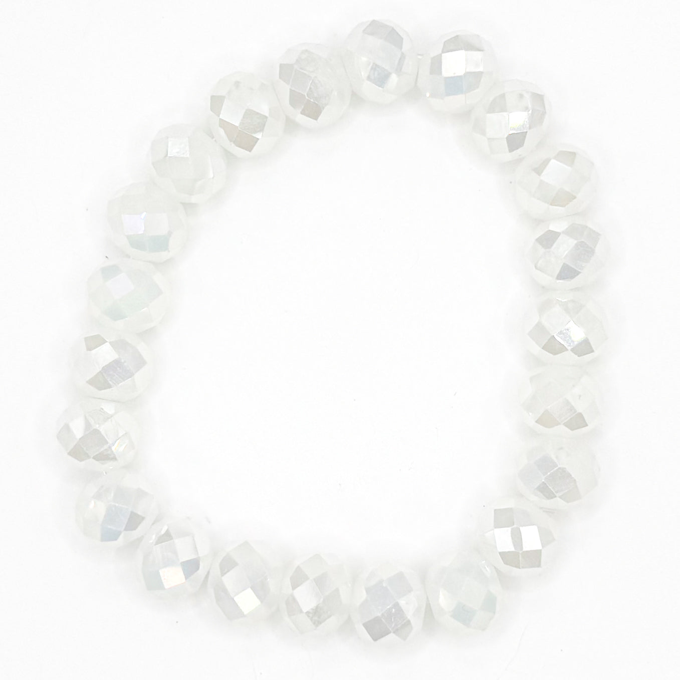 Star Blast Iridescent  Glass Beaded Bracelet