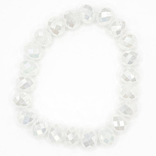 Star Blast Iridescent  Glass Beaded Bracelet