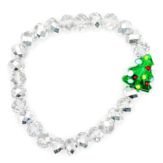 Disco Tree Glass Beaded Bracelet