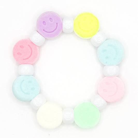 Felt Rainbow Smiles Beaded Bracelet