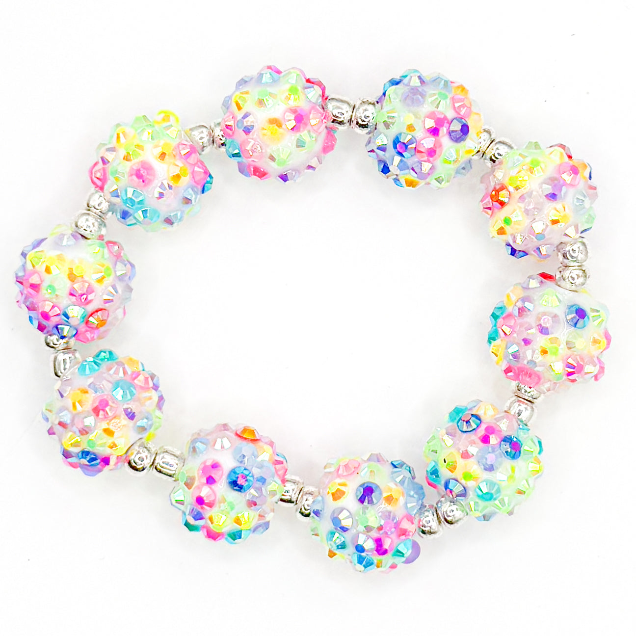 Rainbow Shimmer Beaded Bracelet