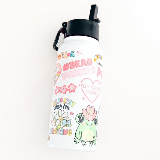 Sticker Bombed Water Bottle - 32oz