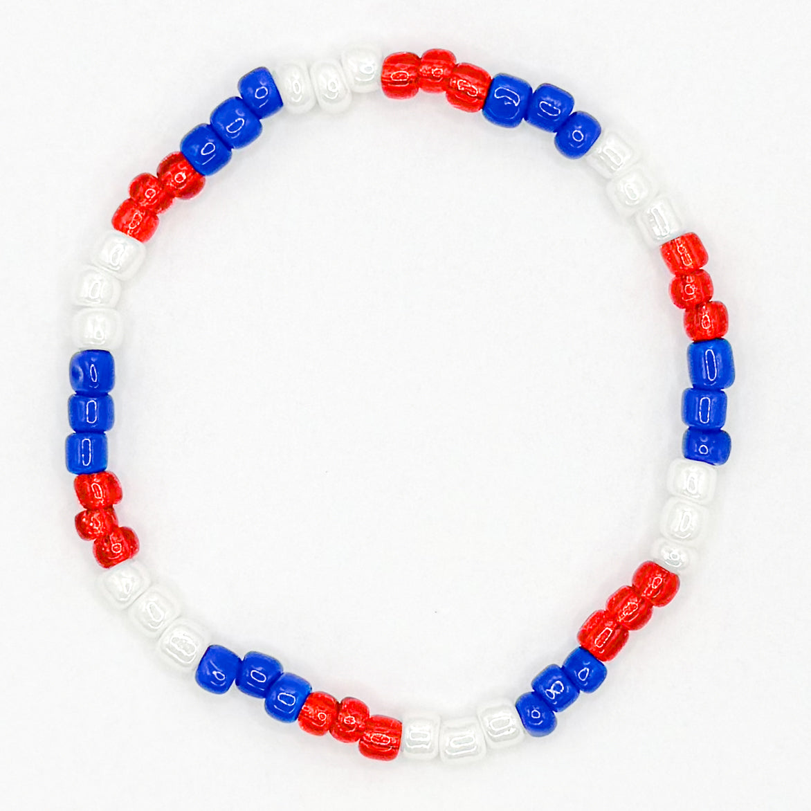 Patriotic Rainbow Beaded Bracelet