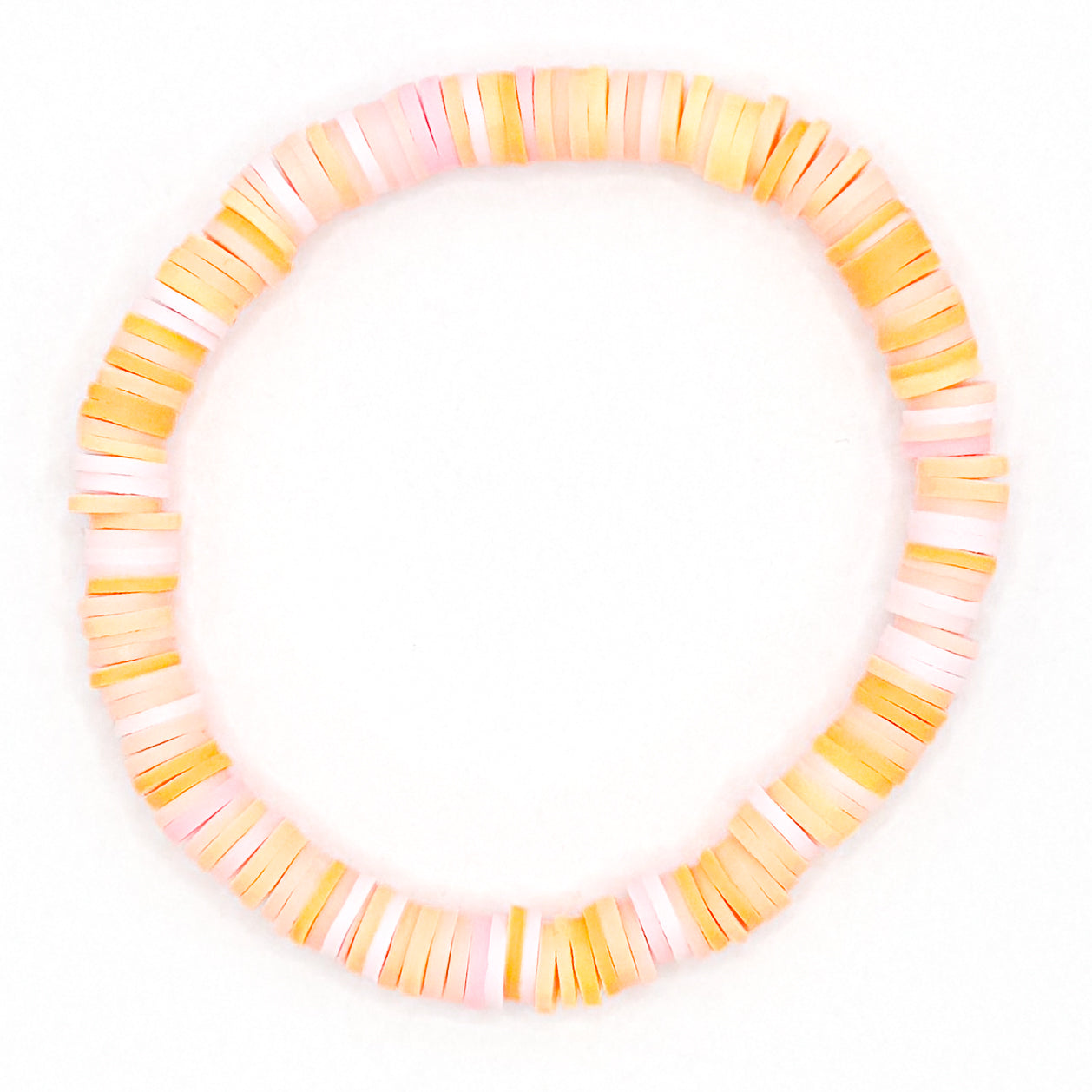 Pastel Sunset Clay Beaded Bracelet