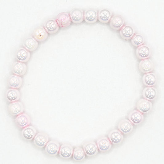 Pink Marble 2.0 Stacker Beaded Bracelet