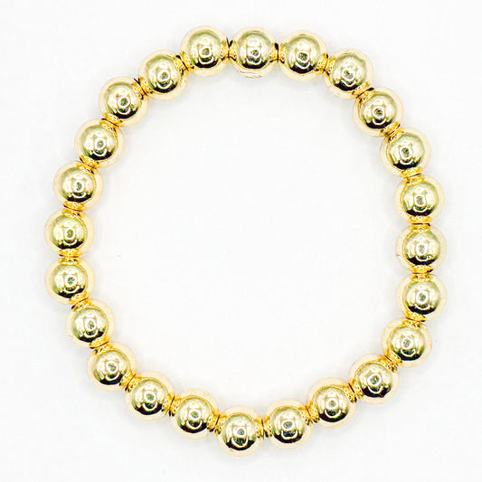 Shiny Gold 3.0 Stacker Beaded Bracelet