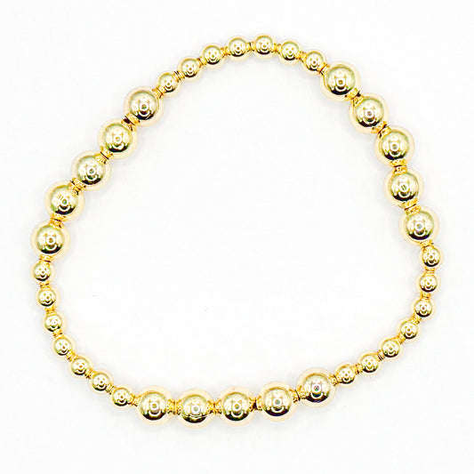 Shiny Gold Stacker 1.0 Beaded Bracelet