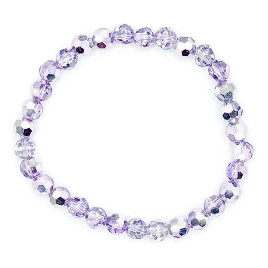 Purple Celebration 1.0 Glass Beaded Bracelet