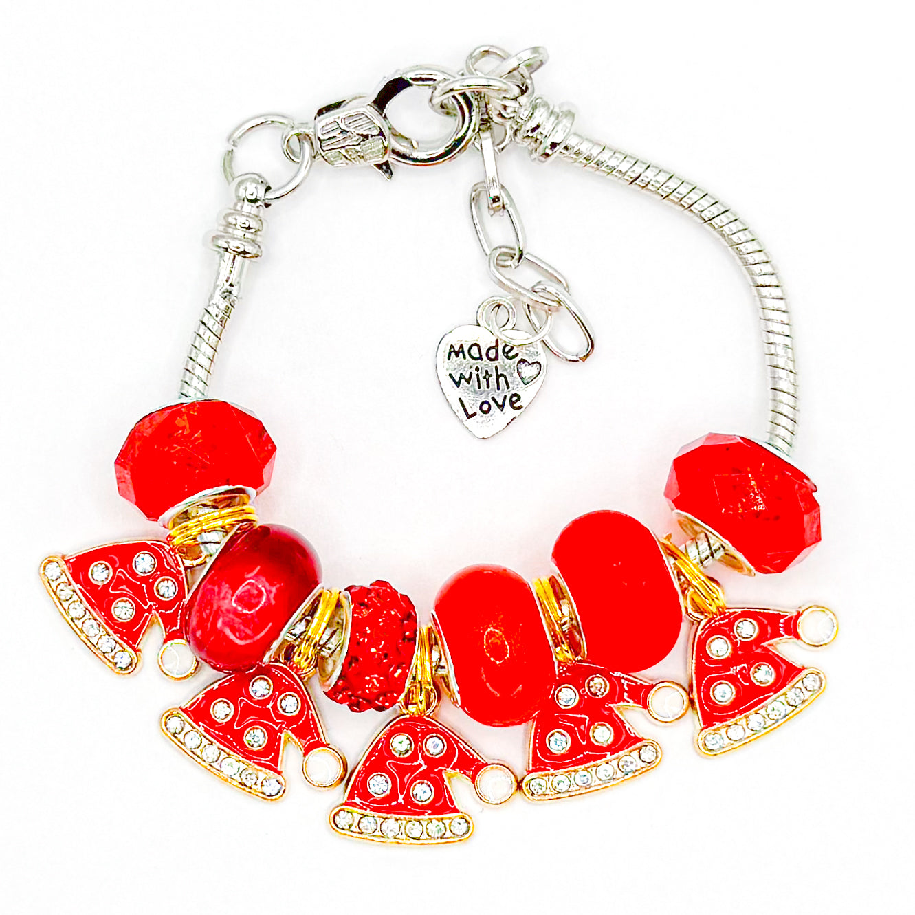 Santa Hats European Charm Bracelet